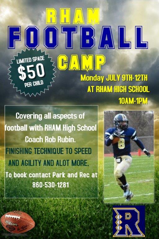 Copy of Football training camp flyer template (1) Town of Hebron
